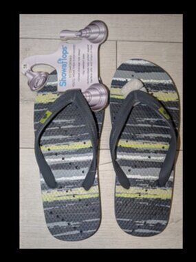 NEW Water Color Stripe Showaflops Flip Flops Sandals Mens Size 7/8
